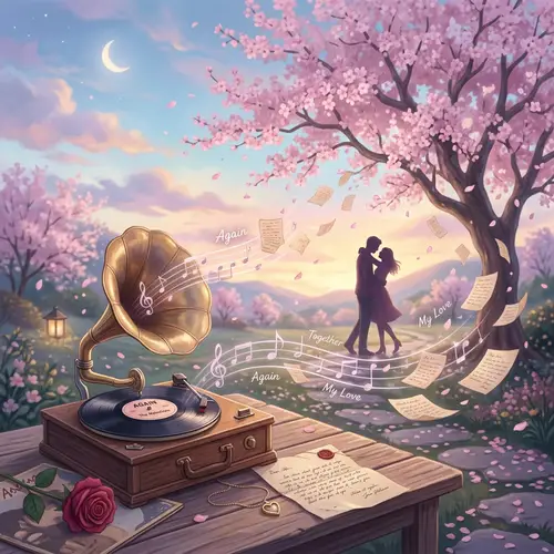 Dreamy Love Song 'Again' Illustrated | Vintage Romance Theme