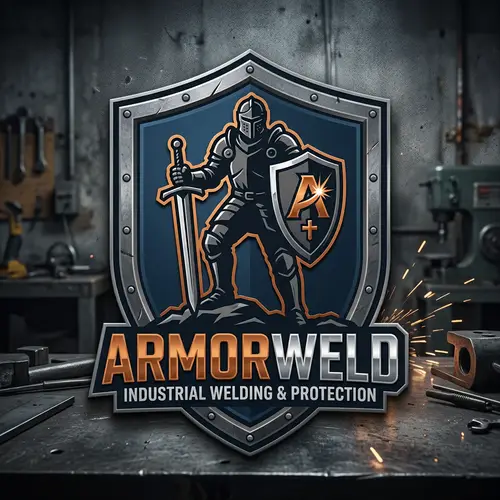 ARMORWELD Logo Design: Medieval Knight Theme for Brand Recognition