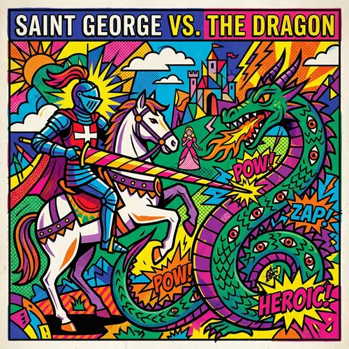 Bold Pop Art: Saint George and the Dragon