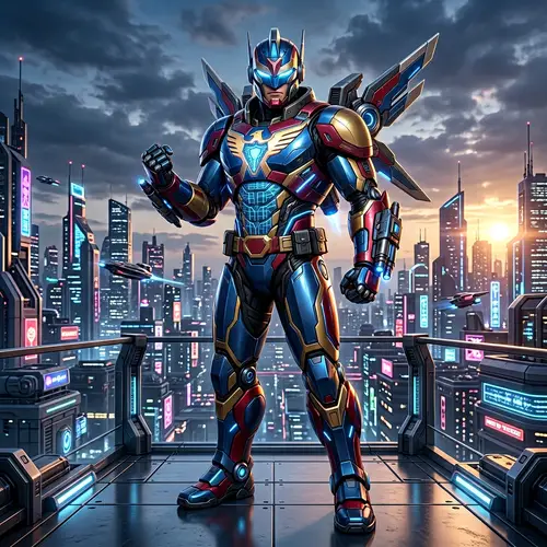 Inspired Male Superhero Suit: Marvel & DC Fusion