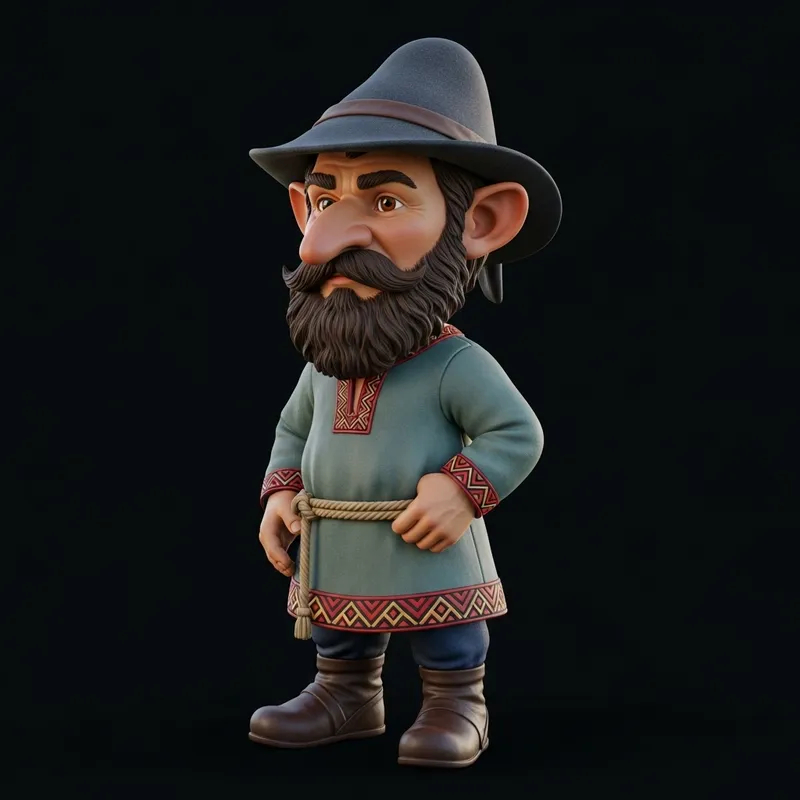Charming Young GNOME Character Design