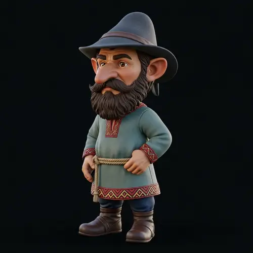 Charming Young GNOME Character Design