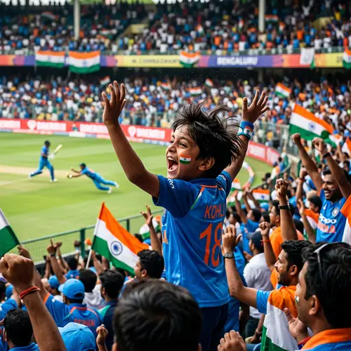 Energetic High-Speed Cricket Match: Vibrant Colors & Dynamic Angles