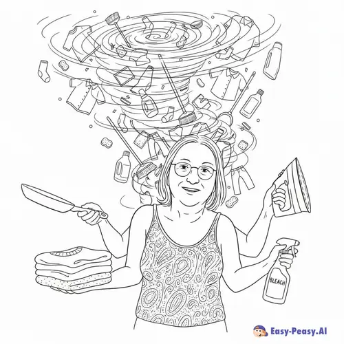 Multi-Tasking Woman Sketch with Tornado
