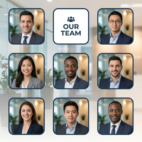 Professional Team Photo Collage Design