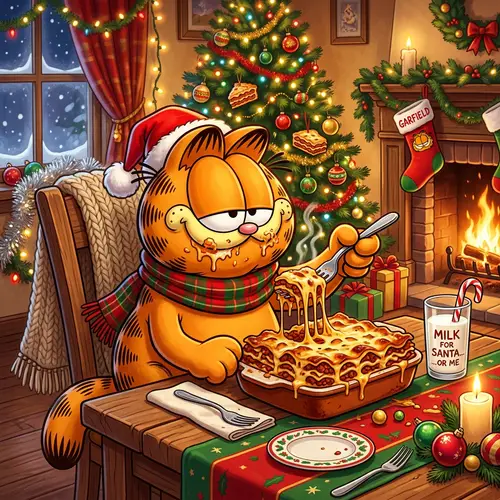 Garfield's Christmas Lasagna Delight