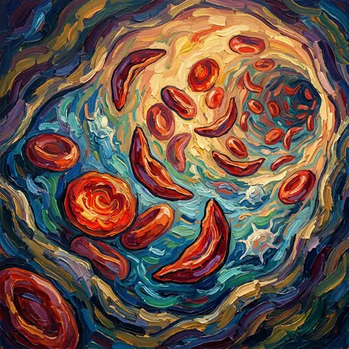 Sickle Cell Disease Red Blood Cells Artistic Impression