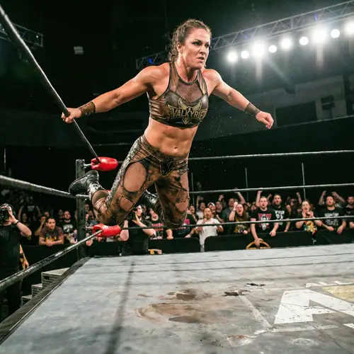 Female Professional Wrestler | Intensity & Athleticism Displayed