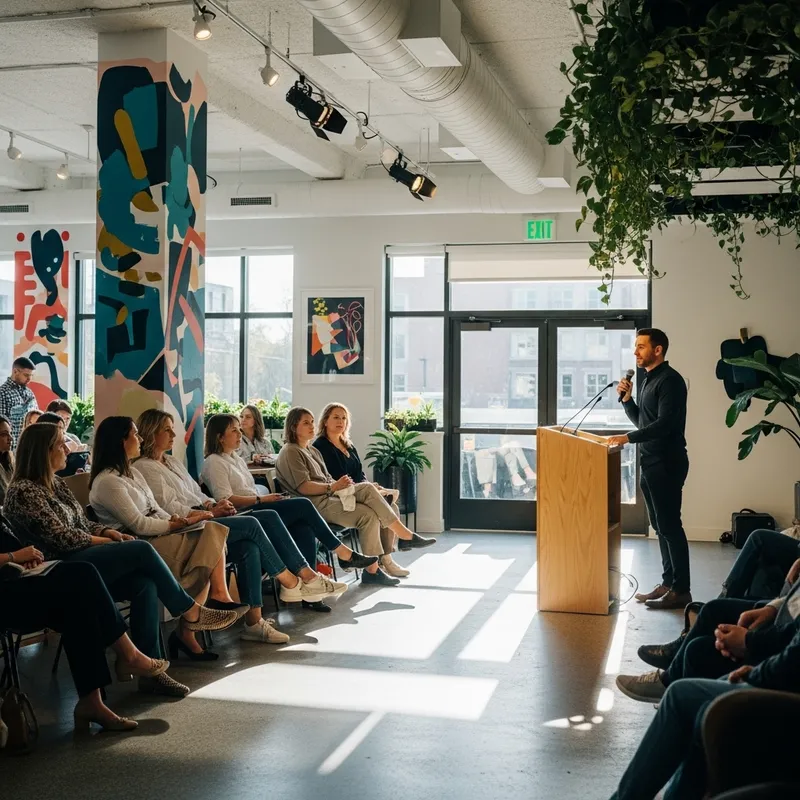 Dynamic Keynote Speech in a Creative Space