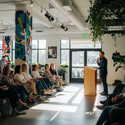 Dynamic Keynote Speech in a Creative Space