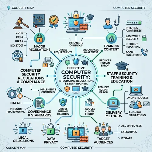 Computer Security Regulations Concept Map: Staff Training
