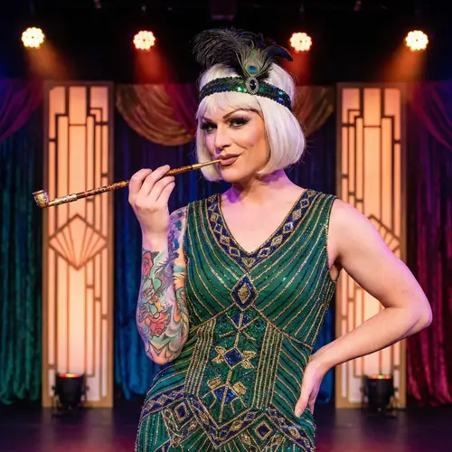 Stunning Vintage Flapper Drag Queen Portrait