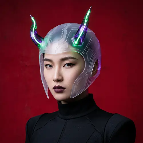 Futuristic Korean Fashion: Surreal Headgear Design
