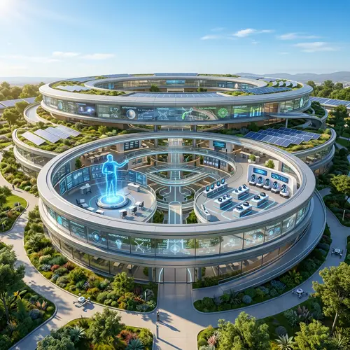 Futuristic School: Advanced Tech & Immersive Learning Environment