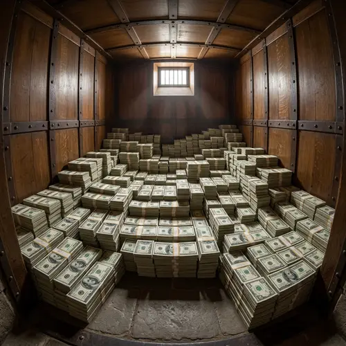 Discover 10 Million Dollars Stacked in Wooden Vault | US Currency