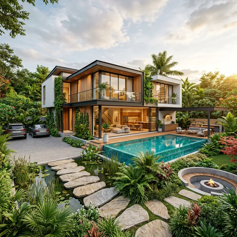 Serenely Designed 150 sqm Two-Storey House with Pool & Greenery