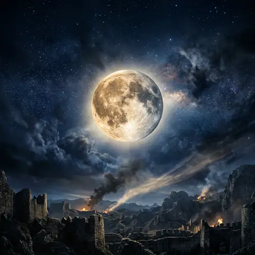 Victorious Moon: Strength in the Night Sky