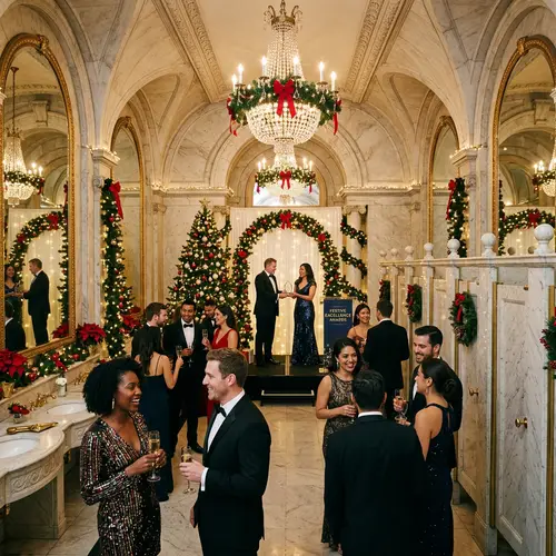 Christmas Spirit Awards Ceremony in Majestic Building Restrooms