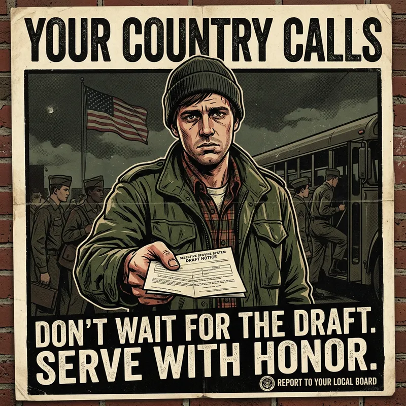 1960s American Draft Propaganda Poster