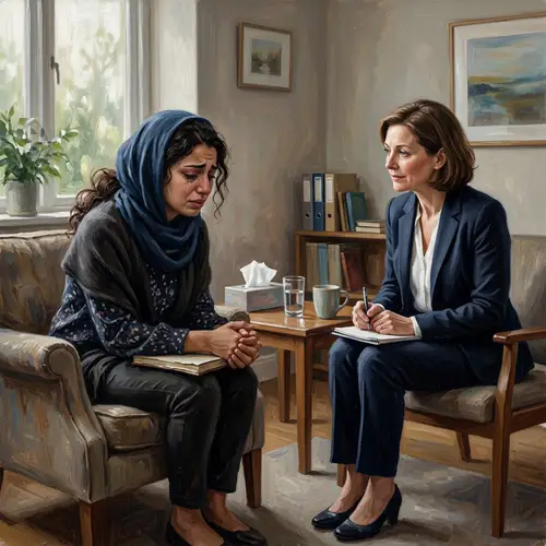 Emotional Scenery of 28-Year-Old Middle-Eastern Woman Discussing Gender-Based Violence