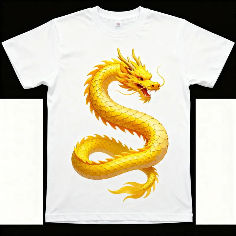 Yellow Dragon Jersey T-Shirt | Unique Design