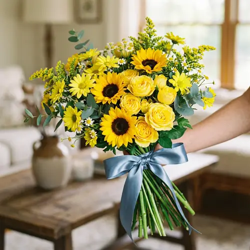 Bright Yellow Flower Bouquet | Perfect Gift for Mom