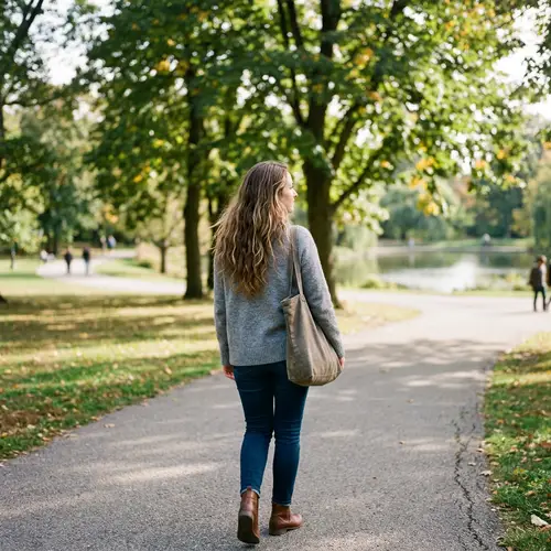 30-Year-Old Woman in a Blurred Park Setting