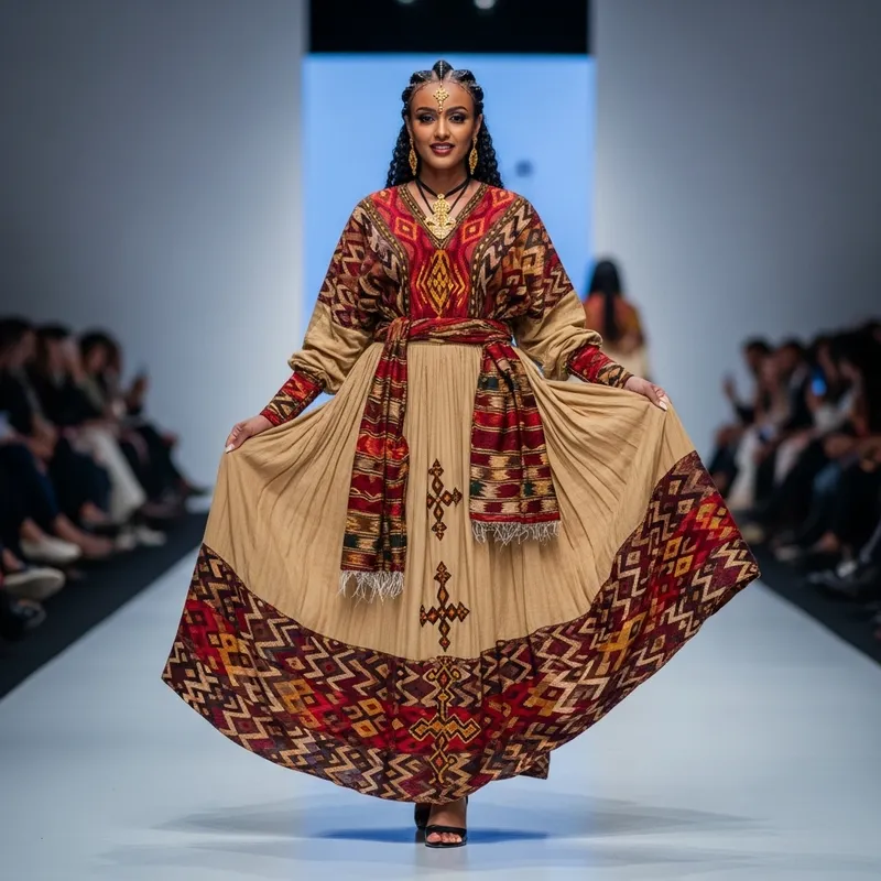Ethiopian Model Shines in Traditional Dress