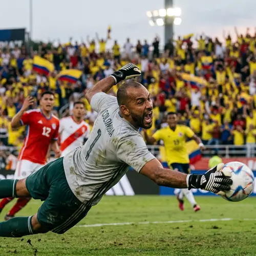 Passionate Soccer Gameplay with South American Goalkeeper