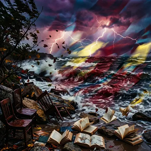 Intense Emotions Visualized: Chaos in Twilight Scene