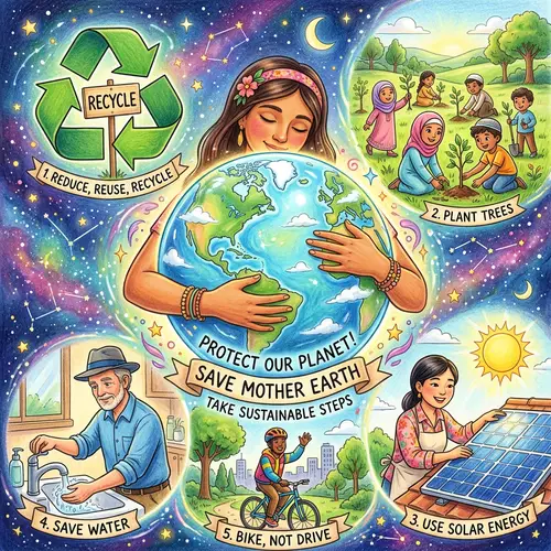 Environmental Conservation Drawing: Save Mother Earth Through Sustainable Steps