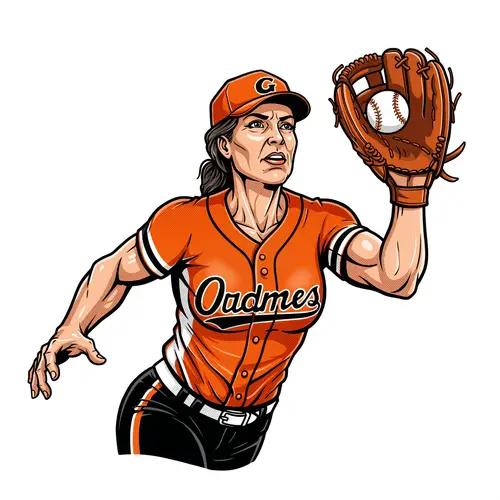 Middle Aged Women Baseball Graphic - Dougers Cougars