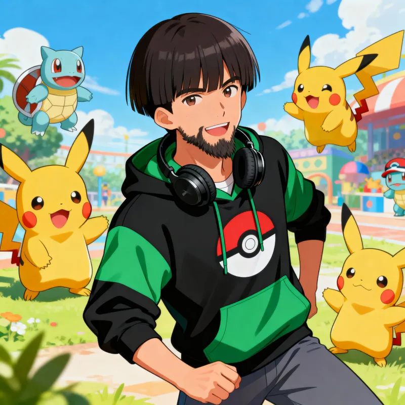 Classic Pokemon Trainer Art: 30-Year-Old Style