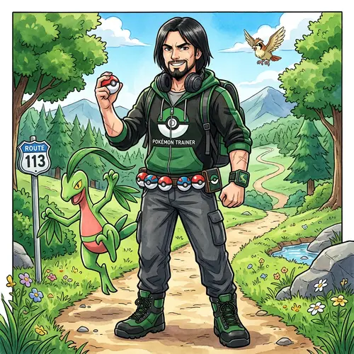 Classic Pokemon Trainer Art: 30-Year-Old Style