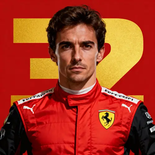 Stunning Studio Portrait of F1 Driver in Ferrari Suit