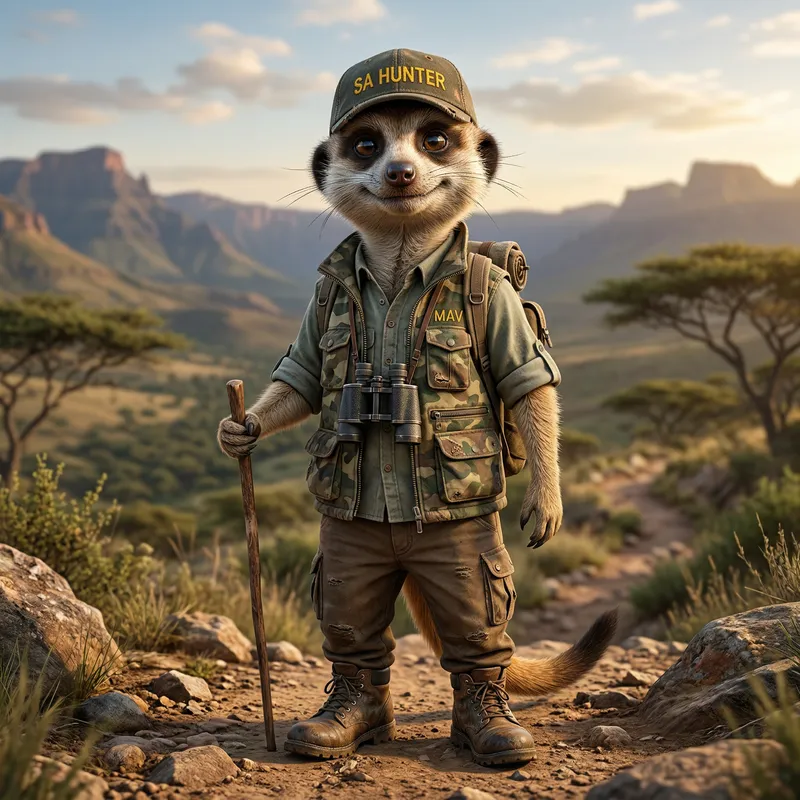 Meet Mav: The Adventurous Animated Meerkat Character