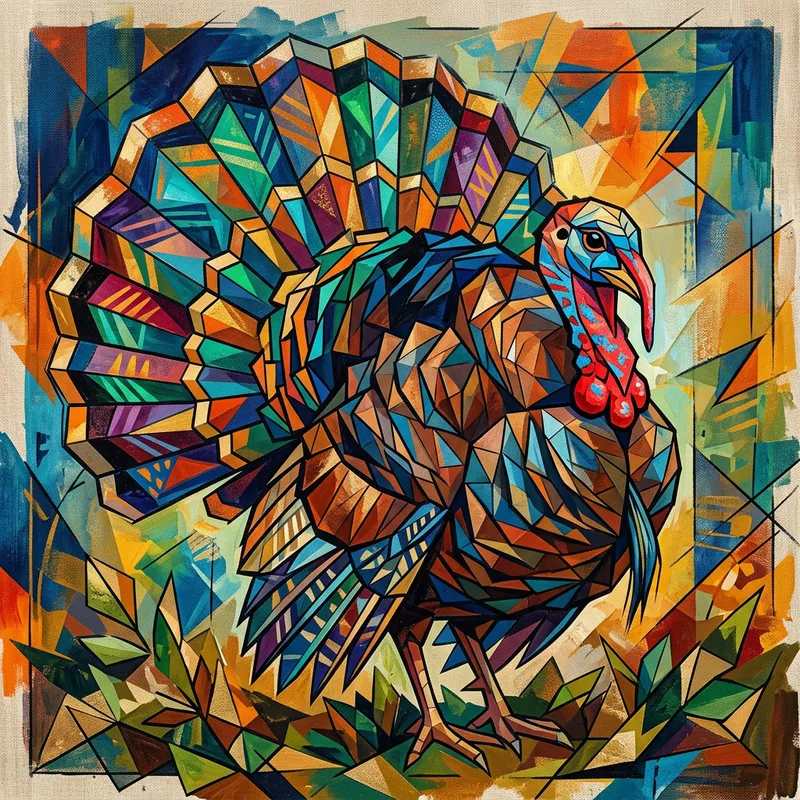 Abstract Turkey Art: Geometric & Vivid Design