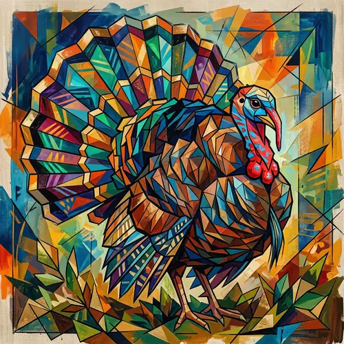 Abstract Turkey Art: Geometric & Vivid Design
