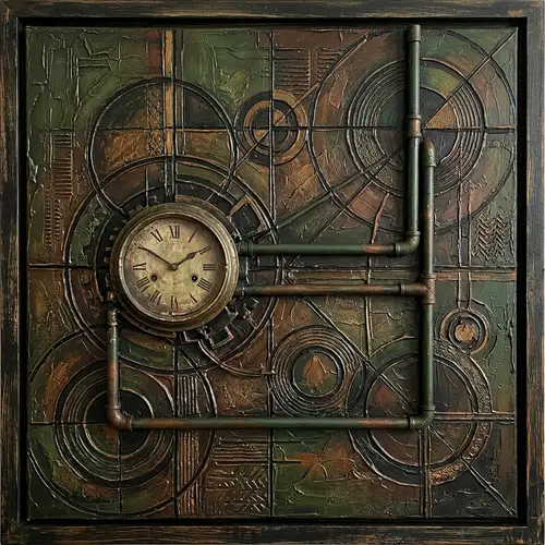 Geometrical Drawing with Acrylic and Texture Paste