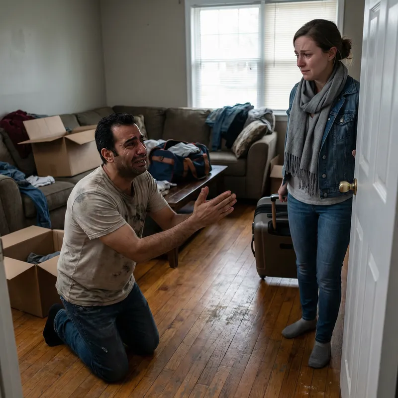 Heartfelt Moment: Man Pleads with Wife to Stay