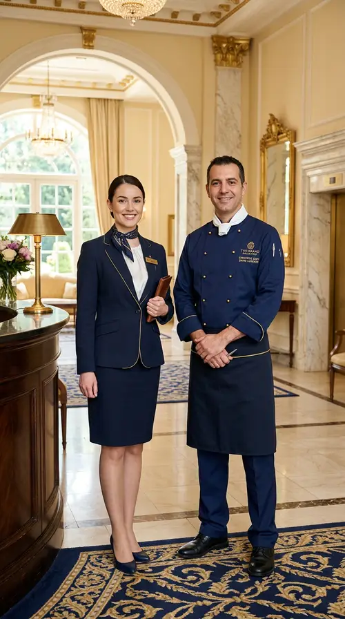 High-End Hotel Uniforms: Luxury Hospitality Showcase