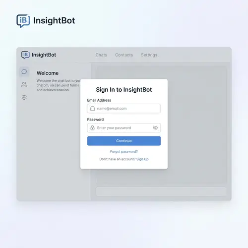 Professional & Simple Chat Bot UI Login Design