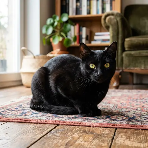 Black-Colored Cat | Beautiful Image of a Feline