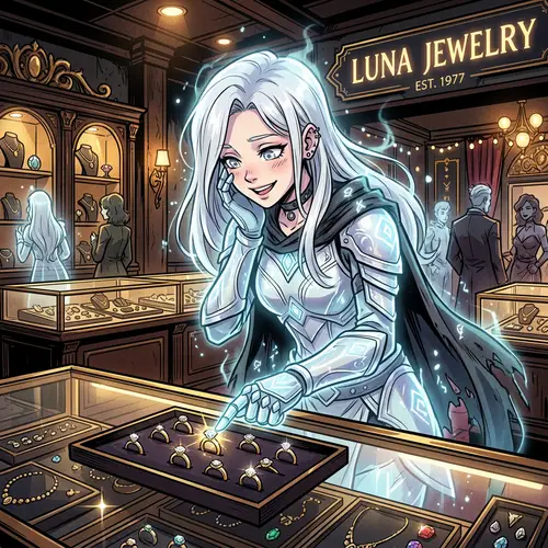 Anime Ghost in Armor Selects Ring at Tiffany's