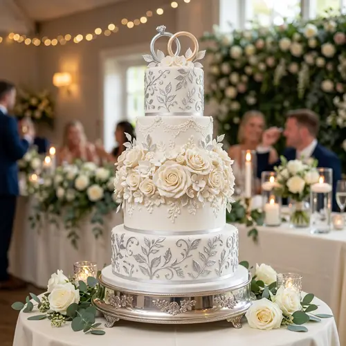 Exquisite Wedding Cake with Elegant Design
