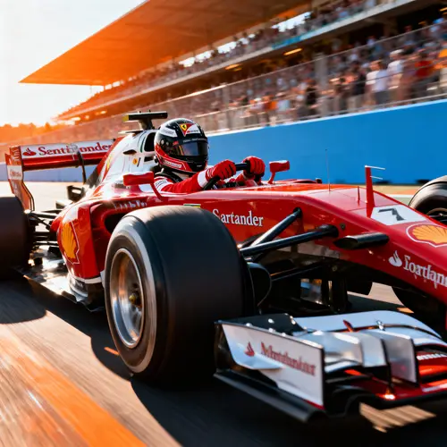 F1 Driver in a High-Performance Race Car