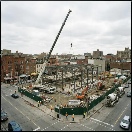 Workshop Construction at Street Corner