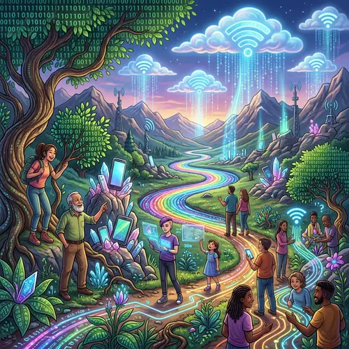 Tech-Infused Nature: Blending Technology and Imagination