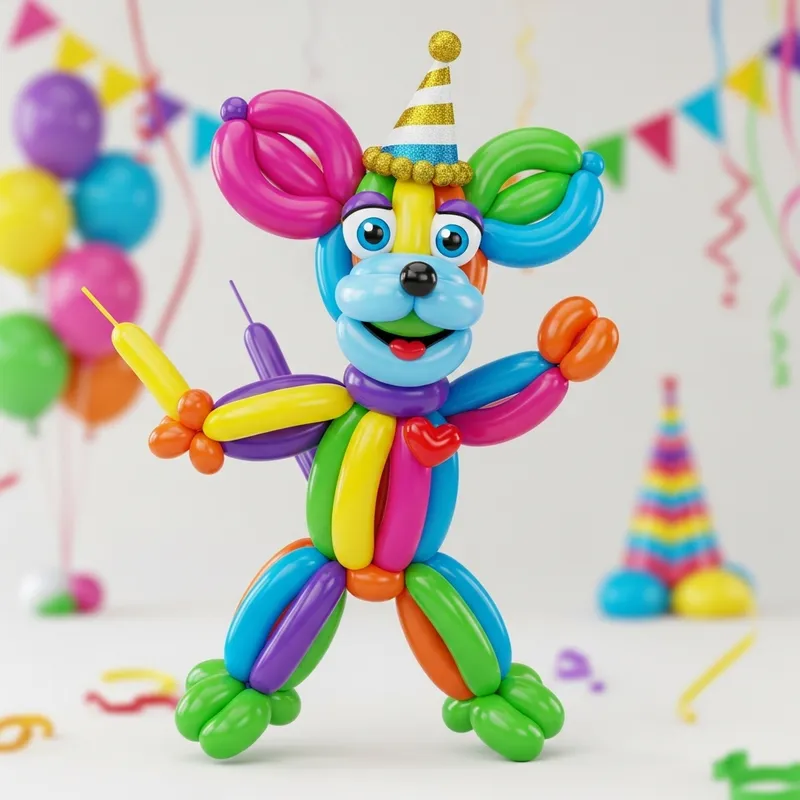 Fun and Colorful Balloon Decoration Mascot Fun and Colorful Balloon Decoration Mascot