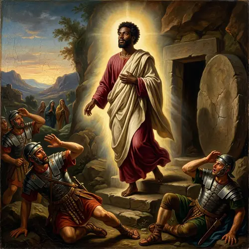 Stunning Resurrection Painting in Renaissance Style